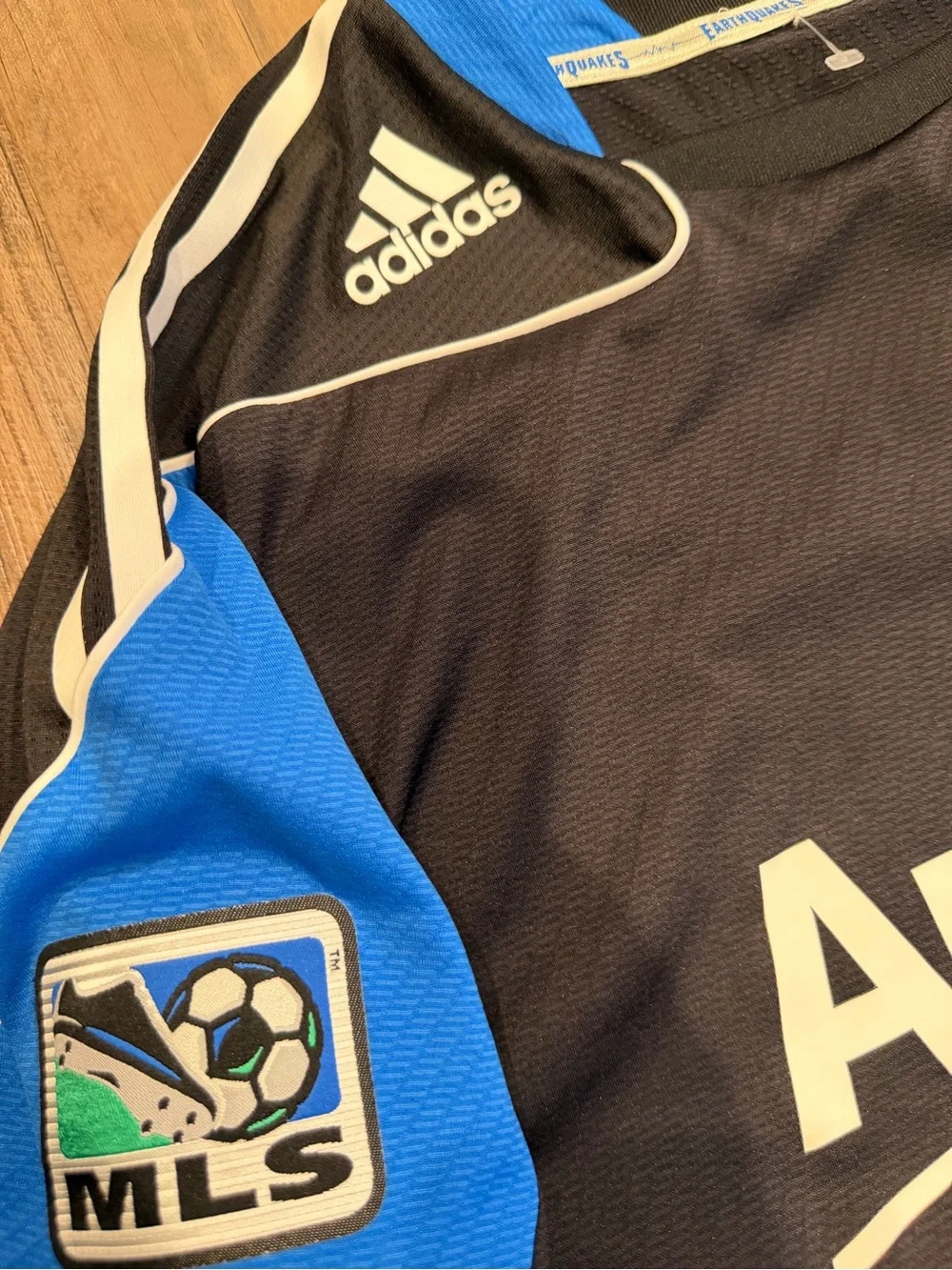 adidas San Jose Earthquakes Black & Blue Soccer Jersey - Amway Logo